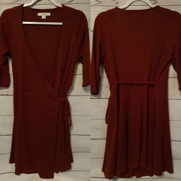 Adam Levine Tunic Wrap Top Bodycon PTP 17.5 with Stretch XL Tag, Garnet Red - Picture 1 of 9
